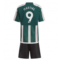 Manchester United Anthony Martial #9 Auswärts Trikotsatz Kinder 2023-24 Kurzarm (+ Kurze Hosen)